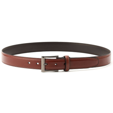 【発送在庫あり】ピンバックルベルト 3.0cm幅/ブラウン（ウエスト91cmの方まで対応）