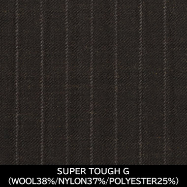 【国内縫製】【MEN'S】【パターンオーダー】【KSW】【秋冬】スーツ/ブラウン×ストライプ/SUPER TOUGH G (WOOL38% POLYESTER37% NYLON25%)