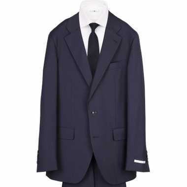 【WEB限定/OUTLET】【CLASSICO TAPERED】【秋冬】スペアパンツ付き/2釦シングルスーツ 1タック/ネイビー×シャドーストライプ