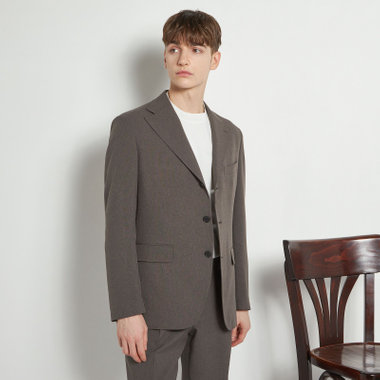 【RBC】【春夏】3釦段返りシングルスーツ 2タック/カーキ/ドローコード&ウエストシャーリング/※パンツ裾上げ済仕様