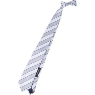 【発送在庫あり】【BL】リネンシルクコットンストライプネクタイ 7.5cm幅/サックス×ネイビー/Finest fabrics by COMO ITALY