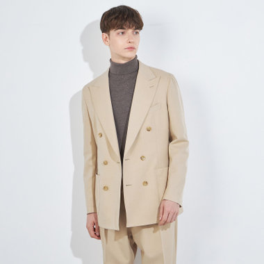 【RBC】【秋冬】6釦2掛けダブルジャケット/ベージュ/パッチポケット