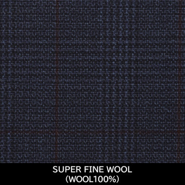 【日本製】【WOMEN'S】【パターンオーダー】【RELAX TAPERED】【秋冬】スーツ/ブルー×チェック/SUPER FINE WOOL (WOOL100%)