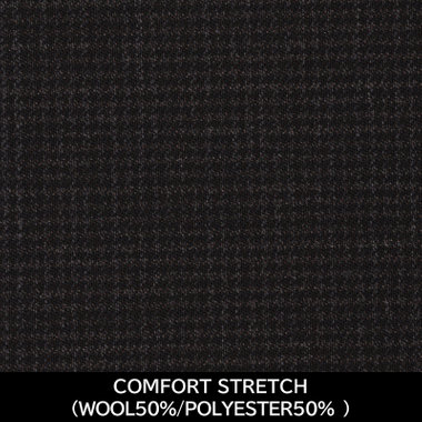 【日本製】【MEN'S】【パターンオーダー】【SKINNY】【秋冬】スーツ/グレー×ハウンドトゥース/COMFORT STRETCH (WOOL50%/POLYESTER50%)