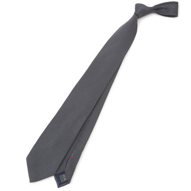 【SILVER LINE】シルクウールソリッドネクタイ 8.0cm幅/グレー