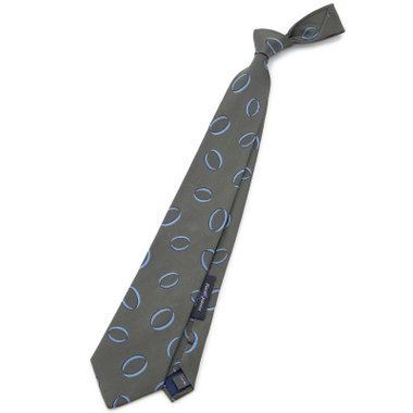 【SILVER LINE】シルク小紋柄ネクタイ 8.5cm幅/グリーン/Finest fabrics by COMO ITALY