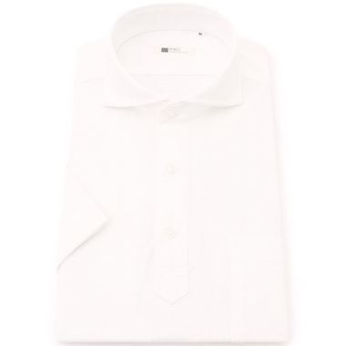 【WEB限定/OUTLET/汚れ・キズ等有】【RBC/五分袖】カッタウェイビズポロシャツ プルオーバータイプ/ホワイト/4S コットンブレンド