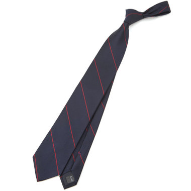 【SILVER LINE】シルクブレンドストライプネクタイ 8.0cm幅/ネイビー+ワイン