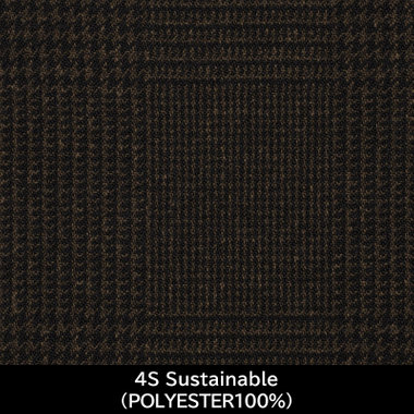 【日本製】【MEN'S】【パターンオーダー】【SLIM TAPERED】【秋冬】スーツ/ブラウン×チェック/4S Sustainable (POLYESTER100%)