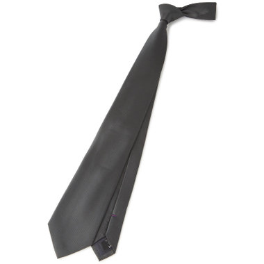 BLACK LINE】シルクブレンドソリッドネクタイ 7.5cm幅/グレー（B26AA
