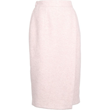 【SL】【秋冬】ミモレ丈巻きスカート/ベージュ/ダブルジャージー素材