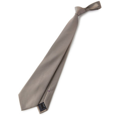 【BLACK LINE】シルクブレンドソリッド系ネクタイ 7.5cm幅/ブラウン