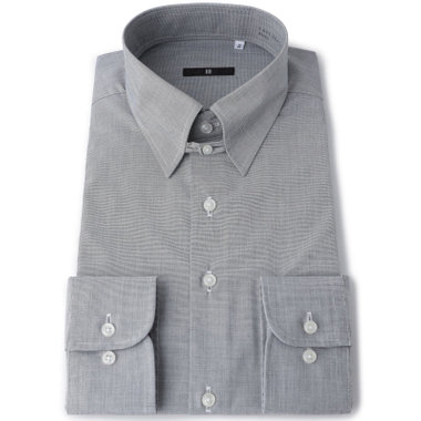 【発送在庫あり】【BLACK LINE】【形態安定】タブカラードレスワイシャツ/グレー