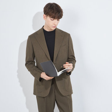 ダークグリーン スーツ　スーツセレクト　A7 スーツ｜カーキスーツ(濃緑)｜SUIT SELECT | スーツセレクト公式通販