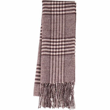 【WEB限定/OUTLET】カシミヤブレンドマフラー/ブラウン×チェック/31cm×165cm