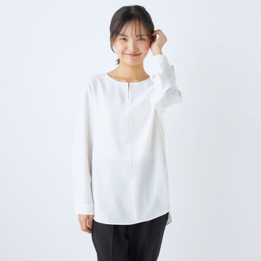  【SL/長袖】クルーネック/ホワイト