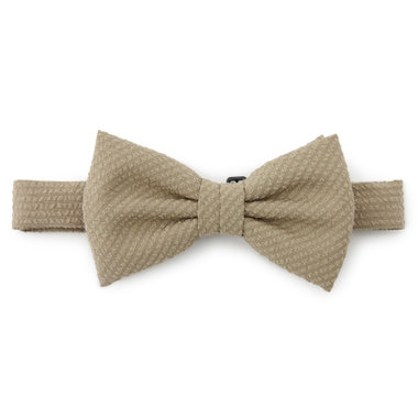 蝶ネクタイ/ベージュ×シアサッカー