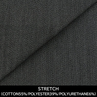 【国内縫製】【パターンオーダー】ワイシャツ/ダークグレー/ストレッチ素材(COTTON55%/POLYESTER39%/POLYURETHANE6%)