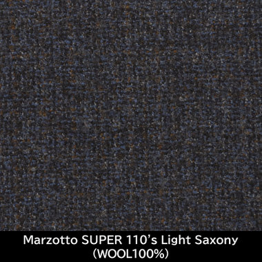 【日本製】【MEN'S】【パターンオーダー】【SLIM TAPERED】【秋冬】スーツ/ネイビー/Marzotto SUPER110'S Light Saxony(WOOL100% )