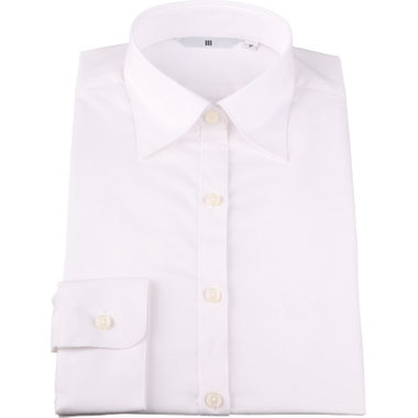 【WEB限定/OUTLET】【SL/長袖】レギュラーカラーブラウス/ホワイト×ソリッド/Cosme Release