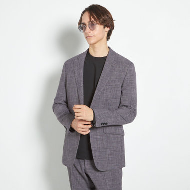 【SLIM TAPERED_2】【春夏】2釦シングルスーツ 0タック/グレー/ウエストシャーリング/4S SUSTAINABILITY&ECOLOGY FABRIC/※パンツ裾上げ済仕様