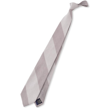 【SILVER LINE】リネンストライプネクタイ 8.0cm幅/グレー