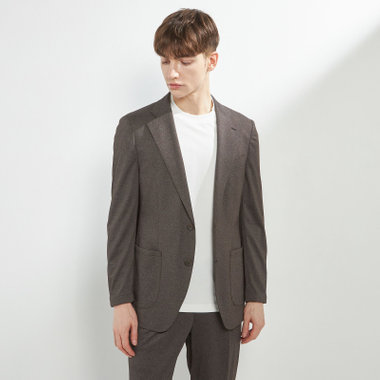 【CLASSICO TAPERED】【春夏】2釦シングルジャケット/ブラウン/パッチポケット/4S SUSTAINABILITY&ECOLOGY FABRIC