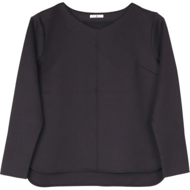 【WEB限定/OUTLET】【SL/長袖】Vネック ストレートプルオーバー/ブラック