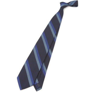 【SILVER LINE】コットンシルクストライプネクタイ 8.5cm幅/ネイビー/ITALIAN FABRICS