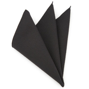 シアサッカーポケットチーフ/ブラック