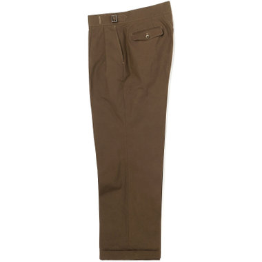 【Take.it.easy】ワイドグルカパンツ/ブラウン/British millerain cotton100%/※裾上げ必要