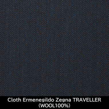 【日本製】【MEN'S】【パターンオーダー】【KSW】【秋冬】スーツ/ブルーグレー×シャドーストライプ/Cloth Ermenegildo Zegna TRAVELLER (WOOL100%)