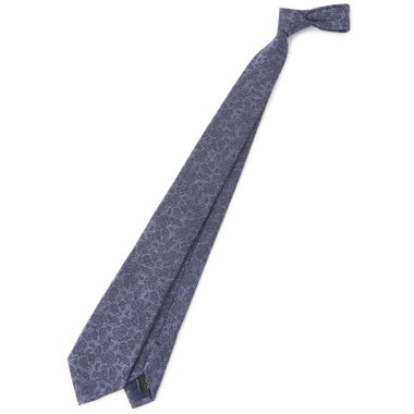 S.H.様売約済　美品　Drakes ブルー　ペイズリー柄 ネクタイ 　シルク シャドーペイズリー柄シルクネクタイ｜メンズファッション通販
