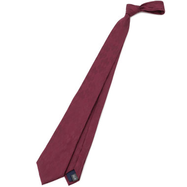 【BLACK LINE】シルクブレンドチェックネクタイ 7.5cm幅/ワイン