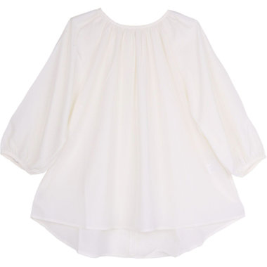 【WEB限定/OUTLET】【SL/7分袖】ギャザークルーネックデザイン/ホワイト