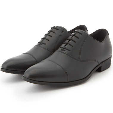 ストレートチップ ドレスシューズ/ブラック/革 (LWG)/セメント製法