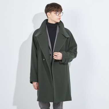【BL】コクーンスタンドコート/カーキ