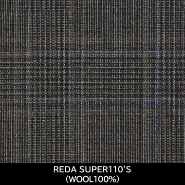 【日本製】【MEN'S】【パターンオーダー】【SLIM TAPERED】【春夏】スーツ/ブラウン×チェック/REDA SUPER110'S (WOOL100%)