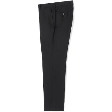 【SLIM TAPERED】【年間】ウォッシャブル0タックテーパードパンツ/ブラック/裾上げ済仕様