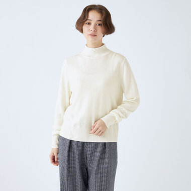 【SL】【秋冬】ハイネック ニットセーター/ホワイト