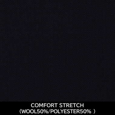 【国内縫製】【MEN'S】【パターンオーダー】【SLIM TAPERED】【秋冬】スーツ/ネイビー×シャドーストライプ/COMFORT STRETCH (WOOL50%/POLYESTER50%)
