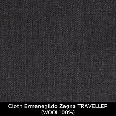 【国内縫製】【MEN'S】【パターンオーダー】【SLIM TAPERED】【春夏】スーツ/グレー/Cloth Ermenegildo Zegna TRAVELLER (WOOL100%)