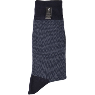 【発送在庫あり】ソックス/ネイビー×ヘリンボーン