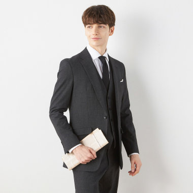 スーツセレクト セットアップスーツ 3ピース 2ボタン リバーシブルベスト SLIM TAPERED_2】【年間】2釦シングルリバーシブルスリーピース