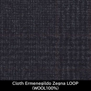 【日本製】【MEN'S】【パターンオーダー】【CLASSICO TAPERED W】【秋冬】スーツ/ブルー×グレンチェック/Cloth Ermenegildo Zegna LOOP(WOOL100%)