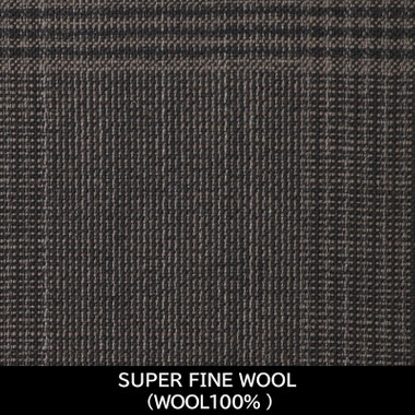 【国内縫製】【MEN'S】【パターンオーダー】【KSW】【春夏】スーツ/グレー×チェック/SUPER FINE WOOL (WOOL100%)