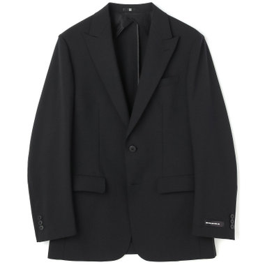 【BLACK LINE】【春夏】2釦シングルジャケット/ブラック×シアサッカー/NEW ZEALAND WOOL MIX Super100’s