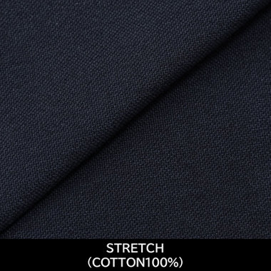 【国内縫製】【パターンオーダー】ワイシャツ・ドレスシャツ/ネイビー/ストレッチ素材(COTTON100%)