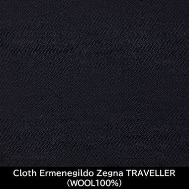 【日本製】【MEN'S】【パターンオーダー】【KSW】【秋冬】スーツ/ネイビー/Cloth Ermenegildo Zegna TRAVELLER (WOOL100%)