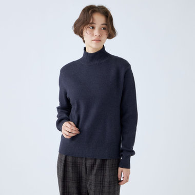 ō*i様 HERMES ネイビー タートルネック セーター 52